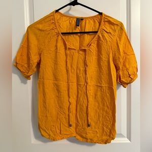 Casual bright balloon sleeve blouse